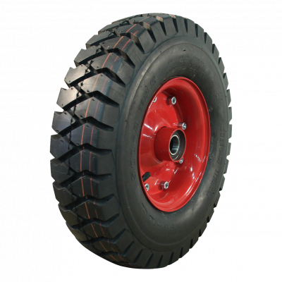 air tire + wheel 5.00-8 V-2502 3.00D-8 NL100mm steel red carmine red RAL 3002