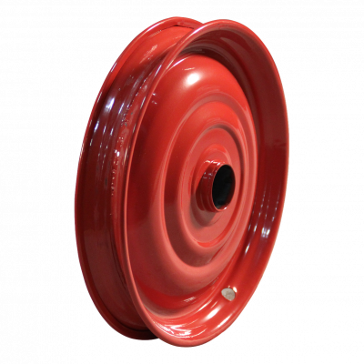 wheel 1.25x8 (12 1/5x 12 1/4) roller bearing Ø30 steel red carmine red RAL 3002