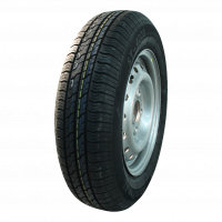 air tire + wheel 155 R13 Kargomax ST-4000 M+S 4Jx13H2 steel grey blank aluminiumkleurig RAL 9006P1