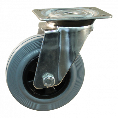 swivel castor 125mm series 11 ᠆ 31 Plate mounting SS roller bearing