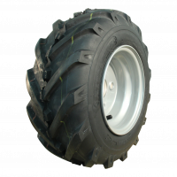 pneu + roue 16x6.50-8 V-8501 5.50x8H2 métal gris aluminium blanc RAL 9006