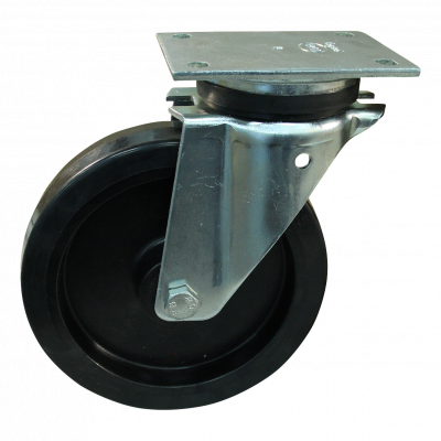 swivel castor 200mm series 07 ᠆ 14 Plate mounting roller bearing