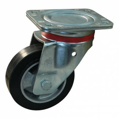 swivel castor 125mm series 10 ᠆ 17 Plate mounting ball bearing