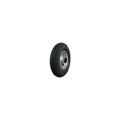 pneu + roue 4.10/3.50-6inch V-6603 4.50Ax6 NL75mm métal gris aluminium  blanc RAL 9006 - Protempo B.V.