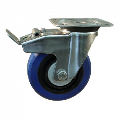 roulette pivotante avec frein 100mm série 13 ᠆ 31 Fixation platine roulement à rouleaux