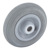 roue à pneu jeu 7x1 3/4 (175x45) C-179 1.25x3.8 (200x50 + 7 x 1 3/4) roulement à rouleaux Ø20 NL60mm plastique gris