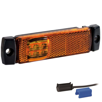 Blitzlicht LED orange 9/30vV Spiralkabel mit Zigarettenanschluss 8x 2watt  LEDs - Protempo GmbH