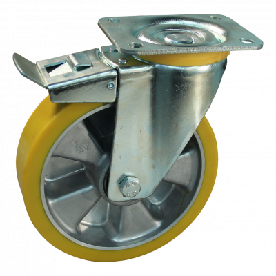 roulette pivotante avec frein 200mm série 29 ᠆ 16 Fixation platine roulement à billes