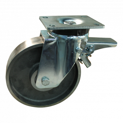 roulette pivotante avec frein 200mm serie 45 ᠆ 19 Fixation platine roulement à billes