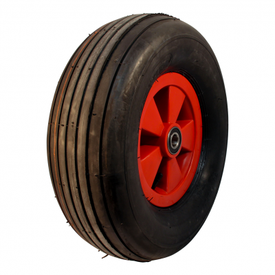 air tire + wheel 16x6.50-8 V-3503 + 2.50Ax8 NL88mm plastic red traffic red RAL 3020