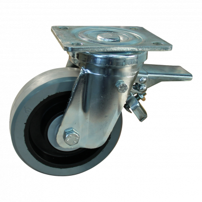 swivel castor with brake 160mm series 14 ᠆ 18 Plate mounting ball bearing