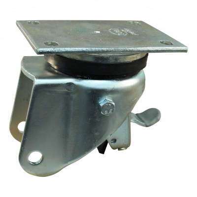 roulette pivotante avec frein 125mm serie 20 ᠆ 14 Fixation platine roulement à billes