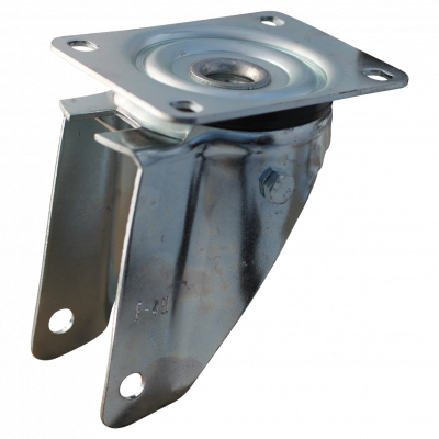 swivel castor with brake V-5501 1.25x3.8 (200x50) roller bearing NL60mm 11 Plate mounting steel grey white aluminum RAL 9006