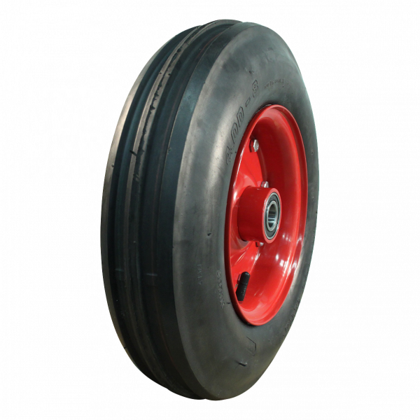 pneu + roue 4.80/4.00-8inch V-8502 3.00D-8 NL88mm métal Rouge rouge carmin  RAL 3002 - Protempo B.V.