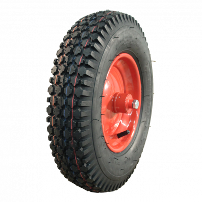 air tire + wheel 4.80/4.00-8inch V-6602 2.50Ax8 NL96mm steel red flame red  RAL 3000 - Protempo B.V.