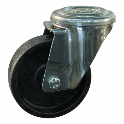 roulette pivotante 80mm serie 75 ᠆ 09 Trou de boulon palier lisse
