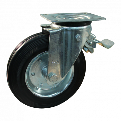 roulette pivotante avec frein 200mm série 02 ᠆ 11 Fixation platine roulement à rouleaux