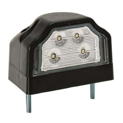 Kennzeichenleuchte LED 12/24vV Gleitender Stecker weiß