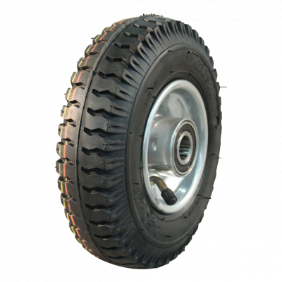 air tire + wheel 2.50-4 V-6606 2.10x4H2 NL75mm steel grey white aluminum RAL 9006