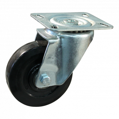 roulette pivotante 100mm série 16 ᠆ 09 Fixation platine palier lisse