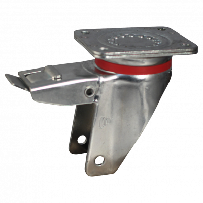 swivel support with brake 200mm 17 Plate mounting