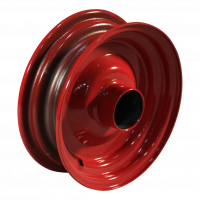 roulette pivotante 4.80/4.00-8 V-6635 + 2.50Ax8H2 NL100mm 20 Fixation platine métal Rouge rouge carmin RAL 3002