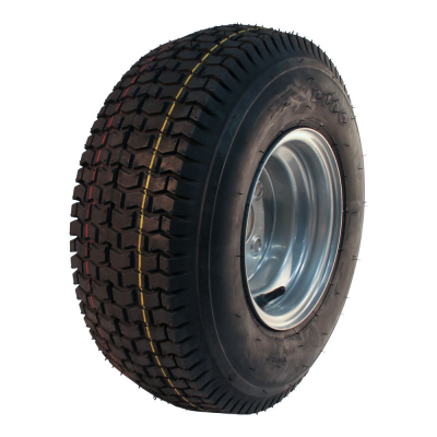 air tire + wheel 18x6.50-8 HF-224 5.50x8H2 steel grey white aluminum RAL 9006