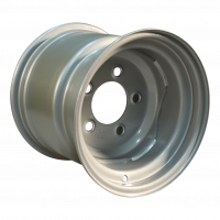luchtband + wiel 26x12.00-12inch HF-255 10.50Ix12H2 staal grijs blank aluminiumkleurig RAL 9006