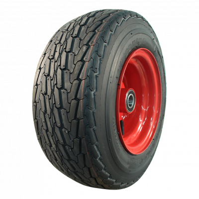 air tire + wheel 16.5x6.5-8 KT-705 + 5.50Bx8H2 NL100mm steel red carmine red RAL 3002