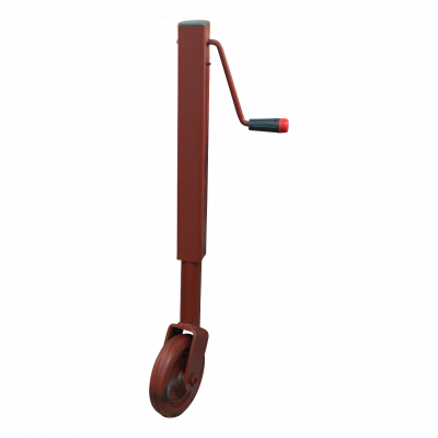 roues jockey, non pliable ⧄60mm roue avec une bande de roulement en caoutchouc traitement antirouille (rouge)