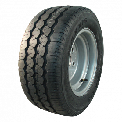 air tire + wheel 195/55 R10C Trailermaxx CR-966 + 6.00Ix10H2 steel grey white aluminum RAL 9006