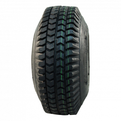 air tire + wheel 4.00-4 C-248 2.10-4H2 ball bearing Ø25 NL75mm steel grey white aluminum RAL 9006