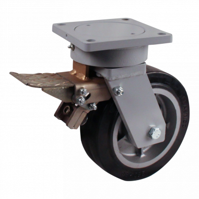 swivel castor with brake 250mm series 04 ᠆ 20 Plate mounting ball bearing