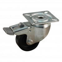 roulette pivotante avec frein 50mm serie 65 - 60 Fixation platine palier lisse