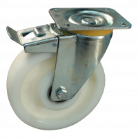 roulette pivotante avec frein 200mm serie 33 ᠆ 16 Fixation platine roulement à billes