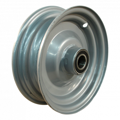 roue 3.00Dx8H2 NL100mm métal gris aluminium blanc RAL 9006