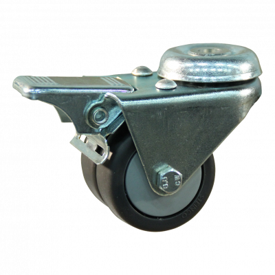 swivel castor with brake 50mm serie 64 ᠆ 42 Bolt hole plain bore