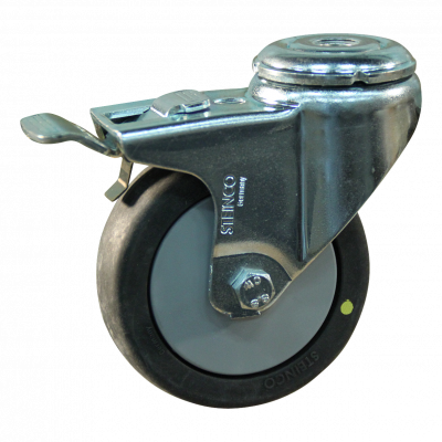 swivel castor with brake 75mm serie 93 ᠆ 40 Bolt hole ball bearing