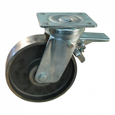 roulette pivotante avec frein 175mm serie 45 ᠆ 18 Fixation platine roulement à billes