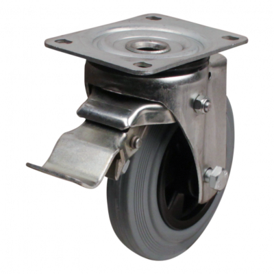 roulette pivotante avec frein 160mm serie 11 - 11 Fixation platine roulement à rouleaux