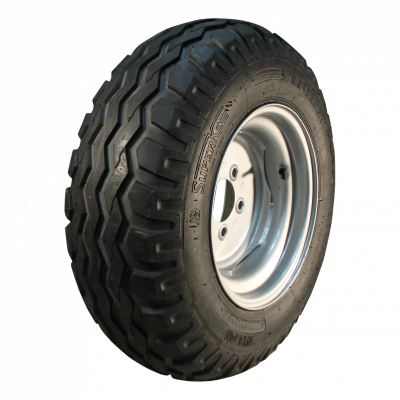 pneu + roue 10.0/75-15.3inch AW-909 9.00x15.3 métal gris aluminium blanc RAL 9006