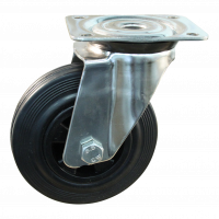roulette pivotante 100mm série 01 ᠆ 31 Fixation platine roulement à aiguilles éxécution inox