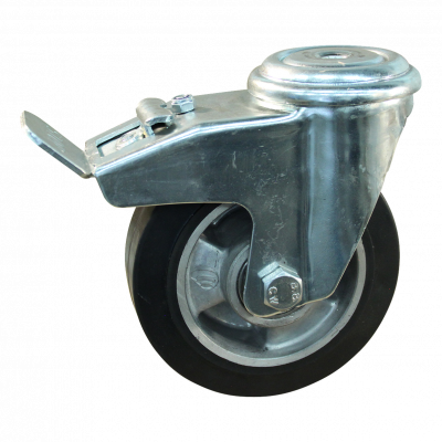 roulette pivotante avec frein 100mm série 10 ᠆ 91 Trou de boulon roulement à billes