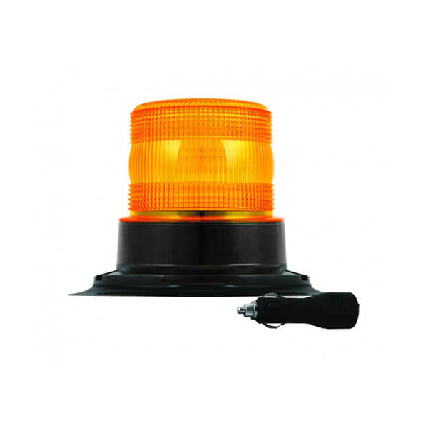 Blitzlicht LED orange 9/30vV Spiralkabel mit Zigarettenanschluss 8x 2watt  LEDs - Protempo GmbH