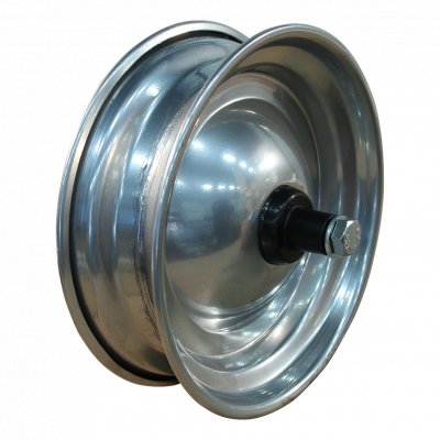 wheel 2.50Ax8 ball bearing axle Ø17 NL65mm steel grey white aluminum RAL 9006