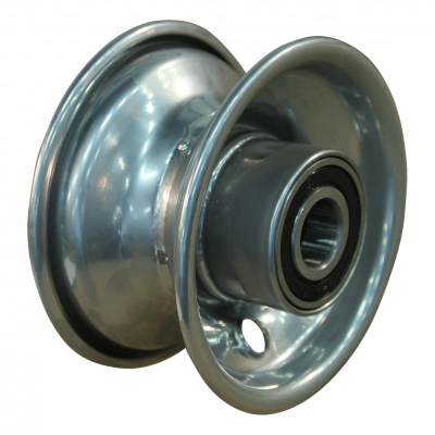 wheel 2.10x4H2 ball bearing Ø20 NL75mm steel grey white aluminum RAL 9006