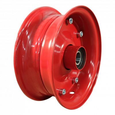 roue 3.00D-8 roulement à billes Ø25 NL100mm métal Rouge rouge carmin RAL 3002