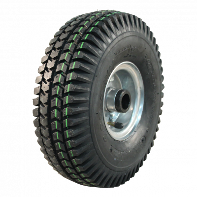air tire + wheel 4.00-4 C-248 2.10-4H2 roller bearing Ø25 NL75mm steel grey