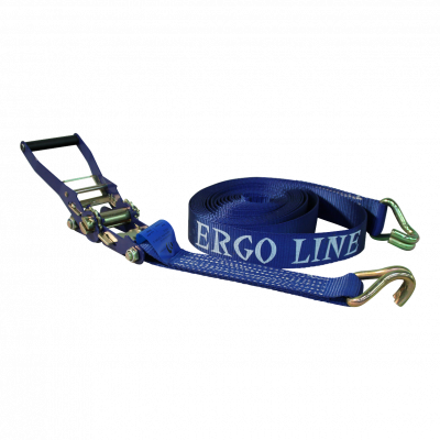 sangle d'arrimage lourds "ERGO-LINE" avec hochet bleu 50mm 9000mm Ergo line polyester