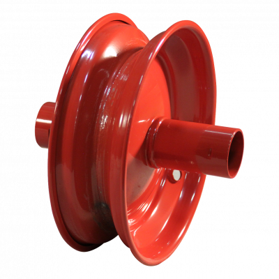wheel 2.50Ax8 ball bearing seat NL186mm steel red flame red RAL 3000